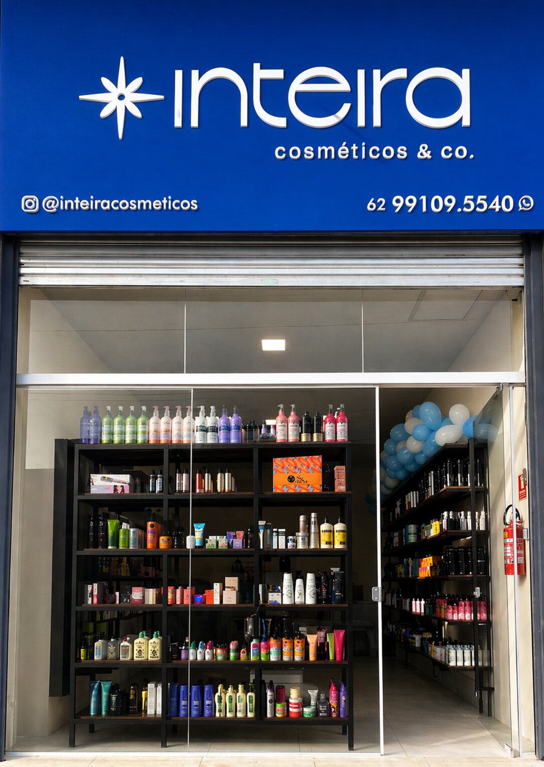 Fachada da Inteira Cosméticos em Goiânia